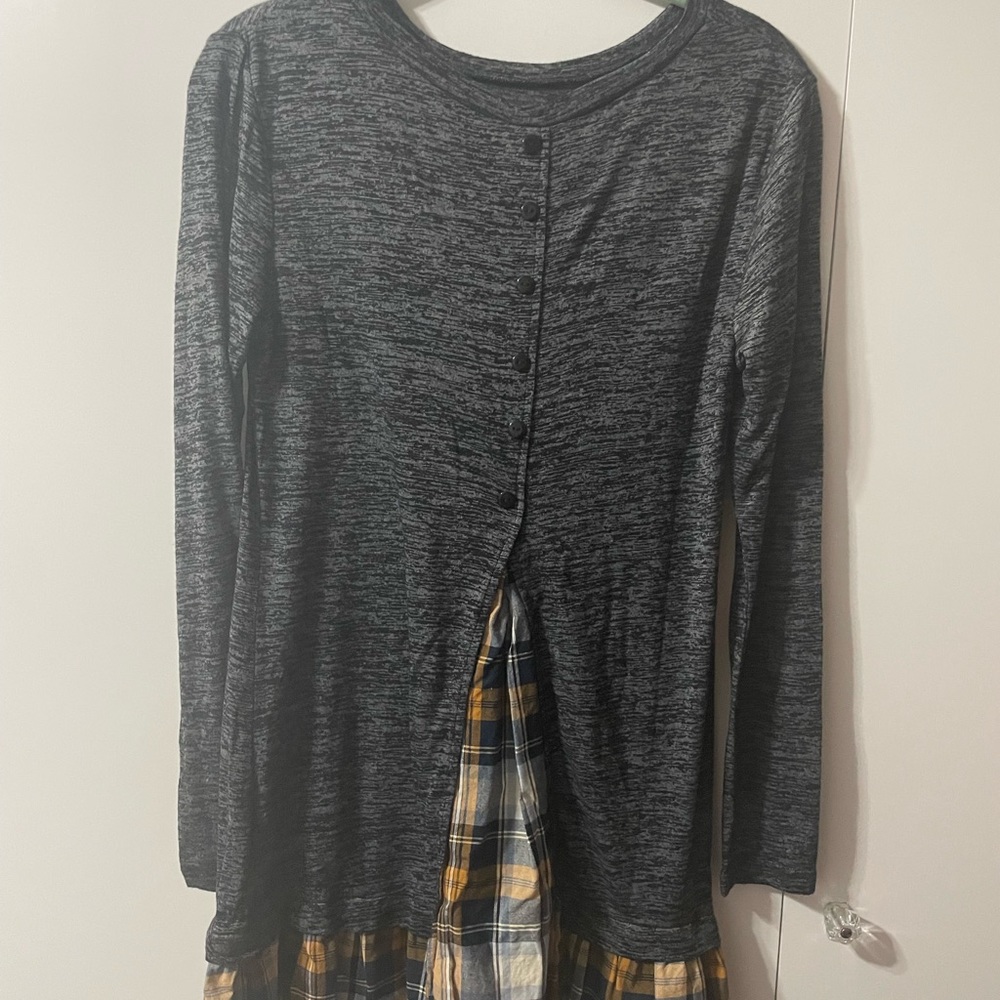 Dress With Plaid Skirting